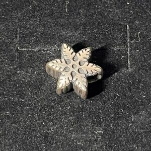 Silver Snowflake Charm. Add charm to any bracelet
